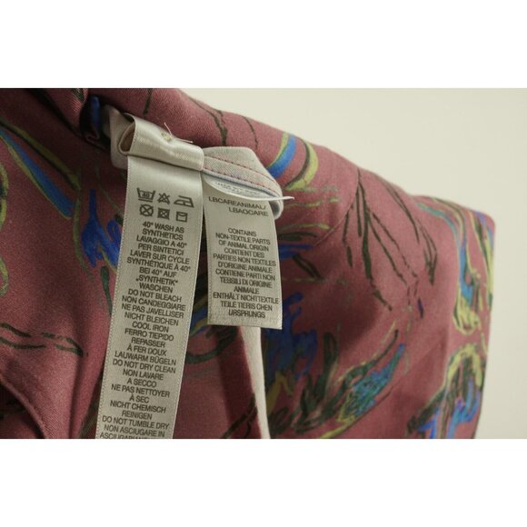 New Paul Smith Men's Small Short Sleeve Floral Lyocell Jersey Camp Collar Shirt - Picture 8 of 9